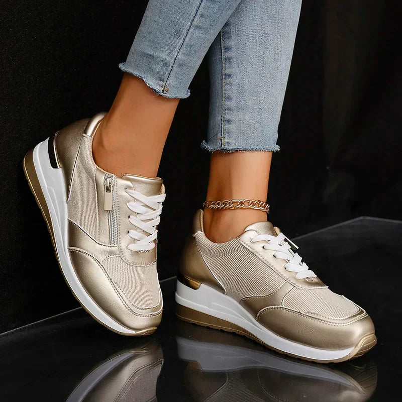 Astrid | Silver Surge Orthopedic Platform Sneakers