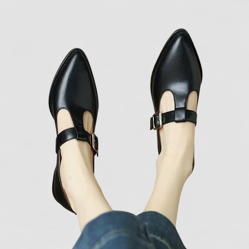 Calantha | Luxury Cream Cutout Orthopedic Mary Jane Shoes