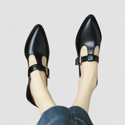 Calantha | Luxury Cream Cutout Orthopedic Mary Jane Shoes