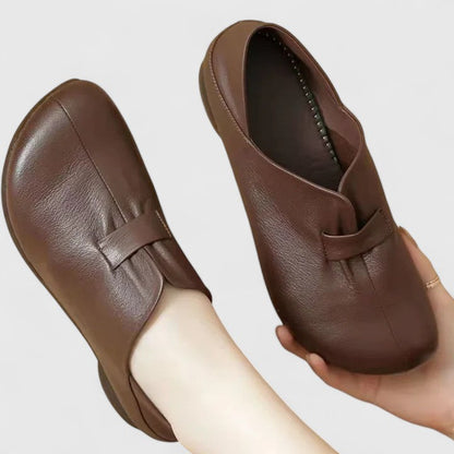 Calantha | Brown Leather Orthopedic Loafers
