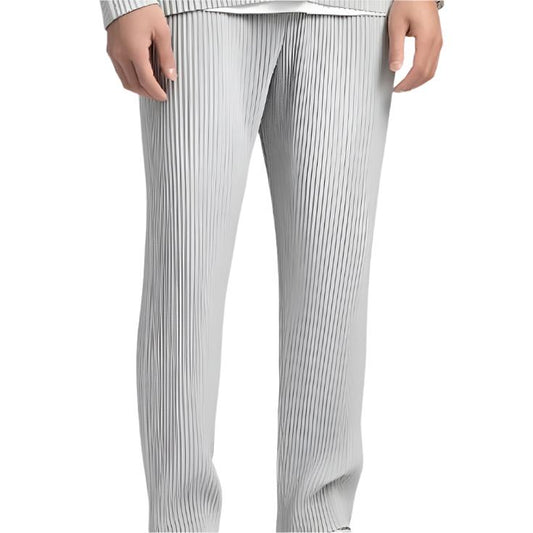 Beckett | Light Grey Ribbed Corduroy Cotton Pants