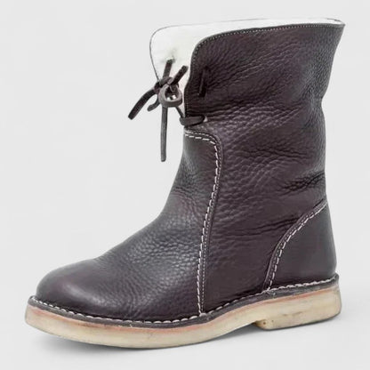 Brown Shearling Orthopedic Boots