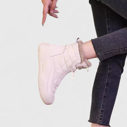 Calista | Beige Quilted Orthopedic Boots