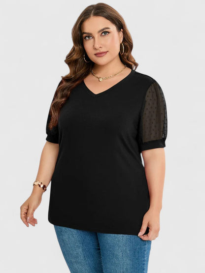 Calanthe | Elegant Gray Comfortable V-Neck Top