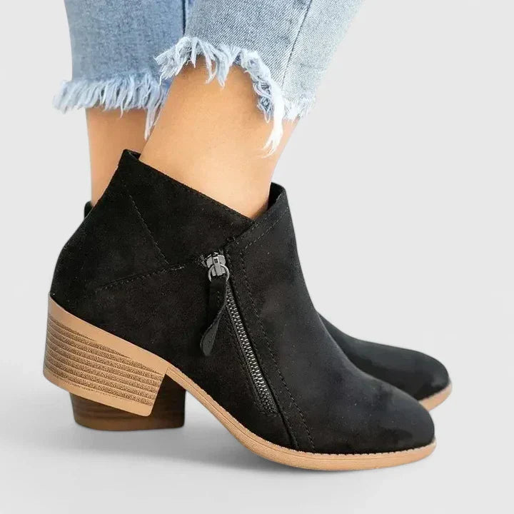 Calantha | Black Suede Orthopedic Boots