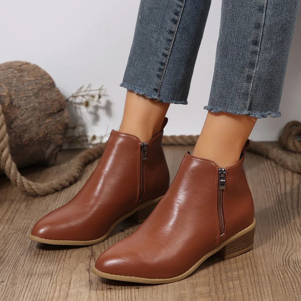 Vyn | Black Orthopedic Comfort Ankle Boots