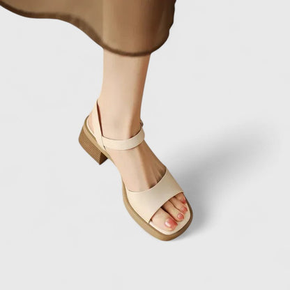 Alethea | Beige Elegant Sandals with Buckle