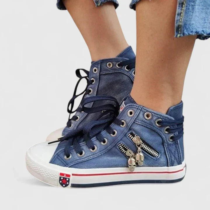Calantha | Denim High-Top Orthopedic Shoes