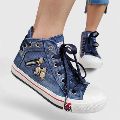 Calantha | Denim High-Top Orthopedic Shoes