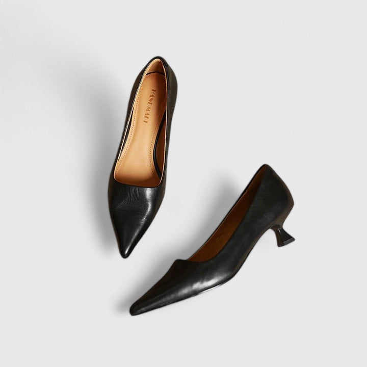 Calantha | Sleek Black Elegant Heels