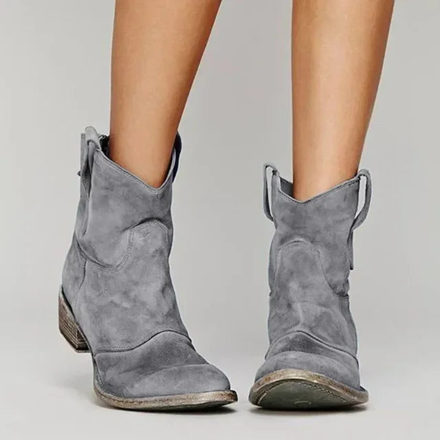 Calista | Suede Tan Cowboy Boots