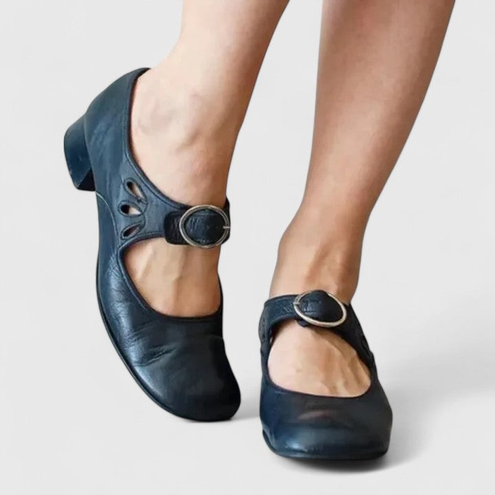 Calanthe | Elegant Tan Cutout Shoes
