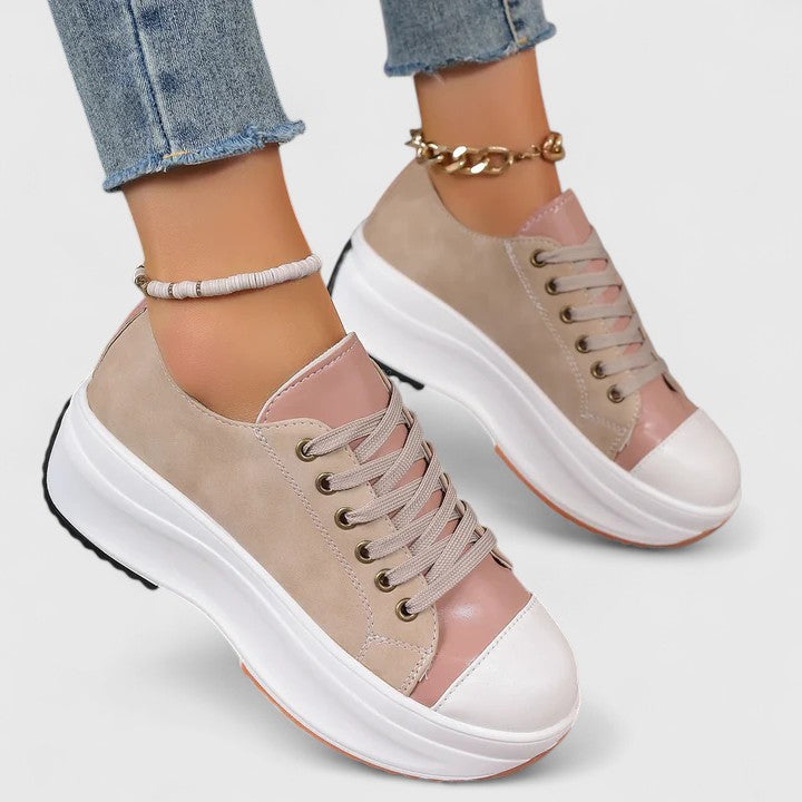 Calista | Beige Cutout Orthopedic Shoes