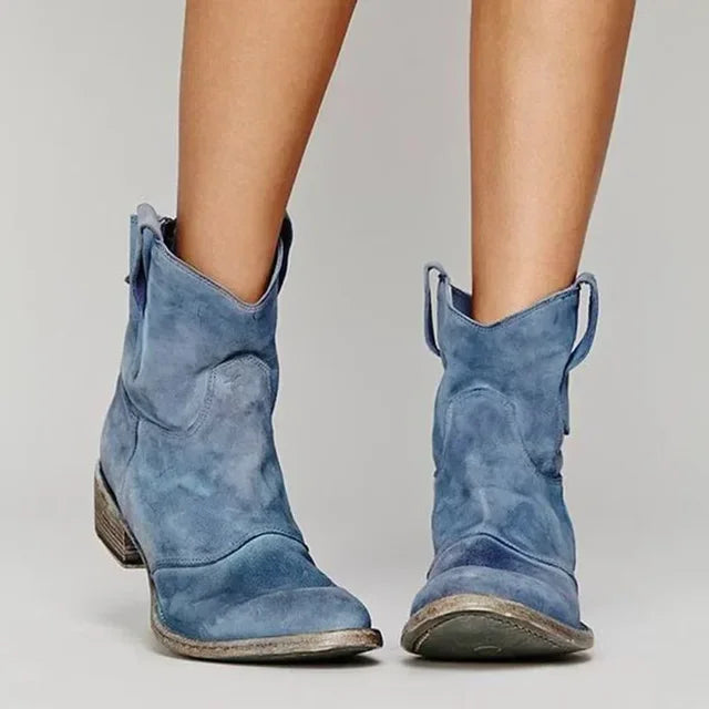 Calista | Suede Tan Cowboy Boots