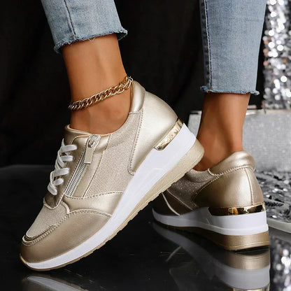 Astrid | Silver Surge Orthopedic Platform Sneakers