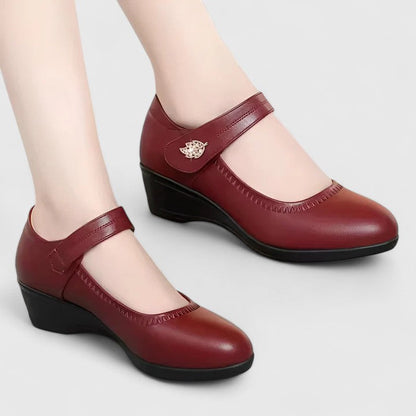 Calantha | Elegant Beige Mary Jane Orthopedic Shoes