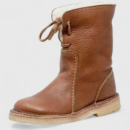 Brown Shearling Orthopedic Boots