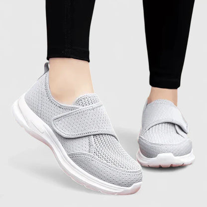 Calantha | Black Elastic Orthopedic Shoes