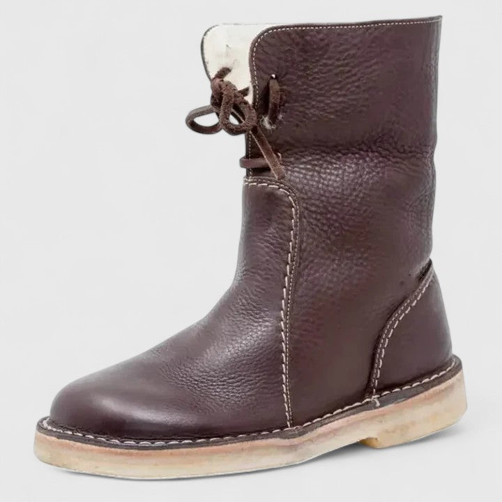 Brown Shearling Orthopedic Boots