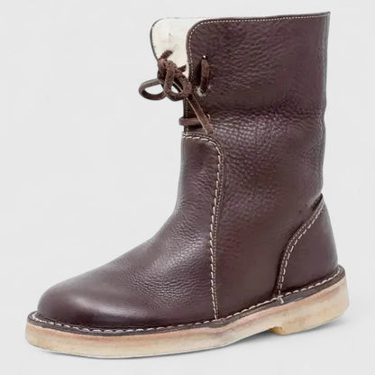 Brown Shearling Orthopedic Boots