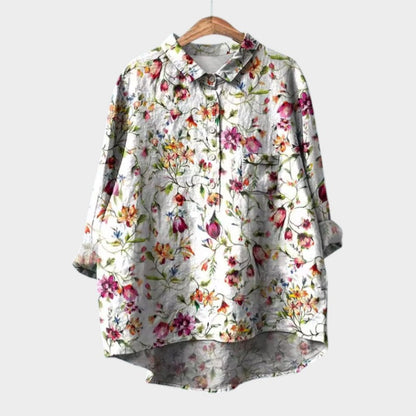 Lylah | Dark Blue Floral Blouse