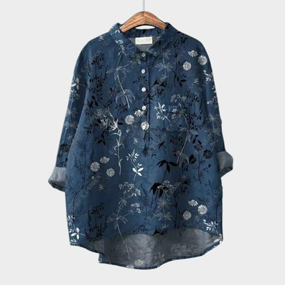 Lylah | Dark Blue Floral Blouse
