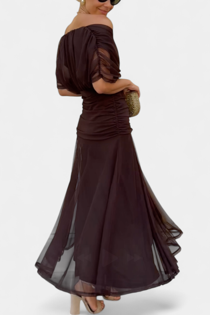 Calantha | Elegant Floral Silk Dress