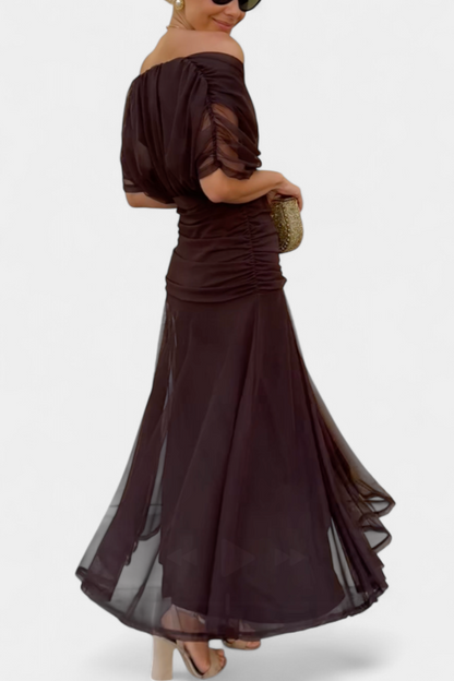 Calantha | Elegant Floral Silk Dress