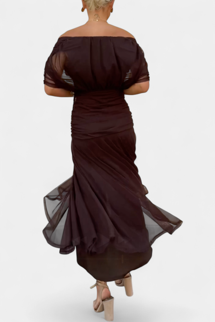 Calantha | Elegant Floral Silk Dress