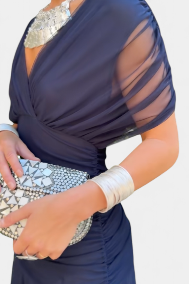 Calantha | Elegant Floral Silk Dress