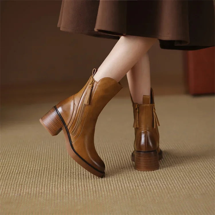 Calista | Black Ankle Stylish Orthopedic Boots