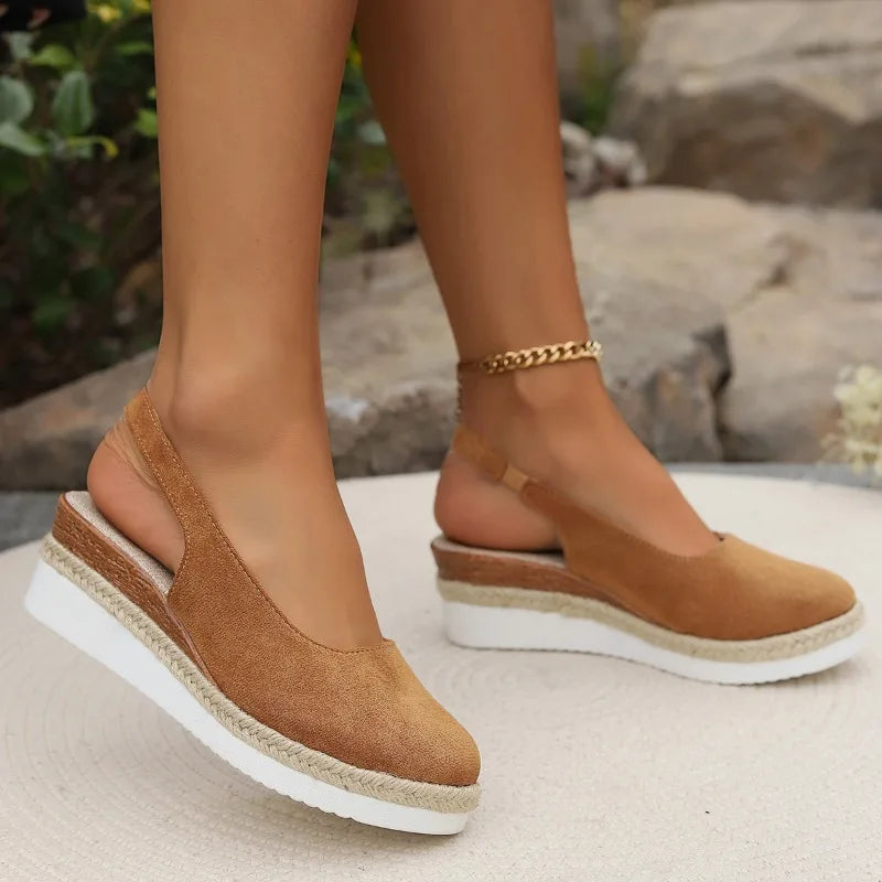 Calista | Tan Suede Orthopedic Sandals