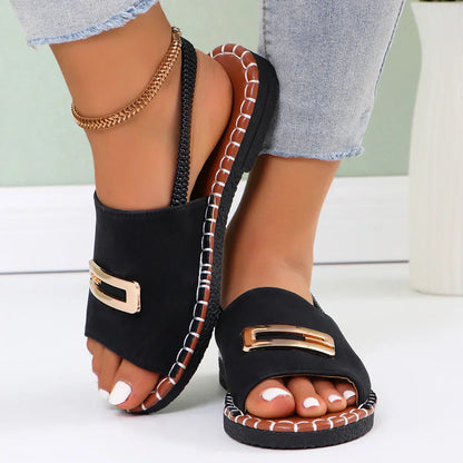 Calista | Denim Orthopedic Wedge Heel Sandals
