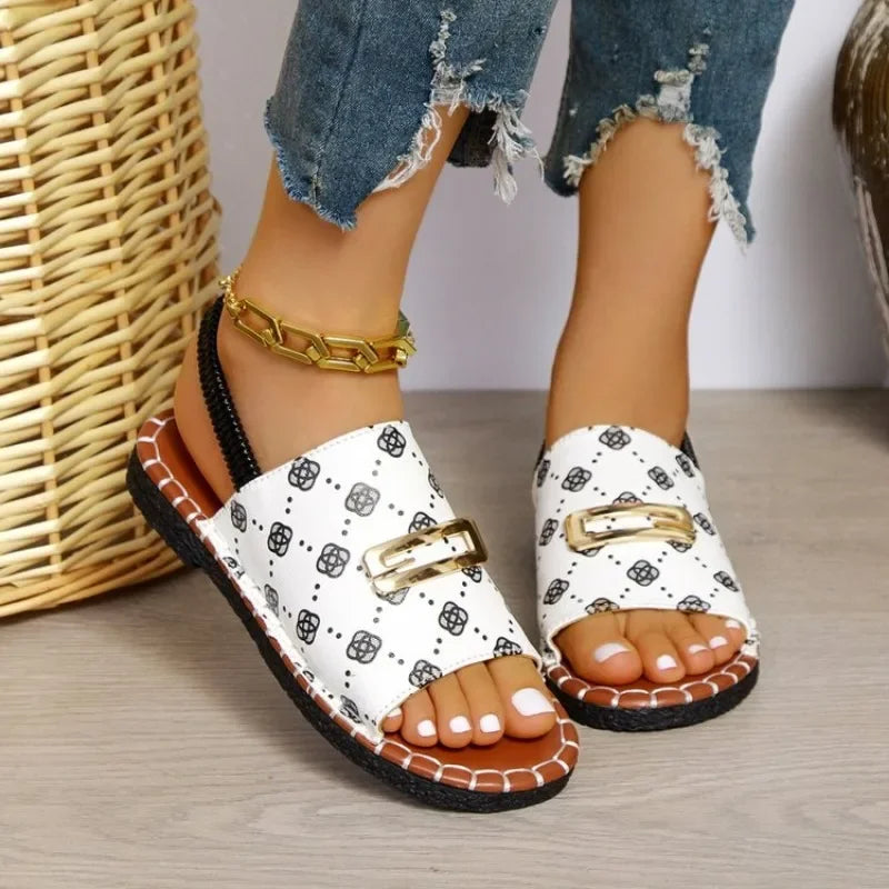 Calista | Denim Orthopedic Wedge Heel Sandals