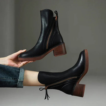 Calista | Black Ankle Stylish Orthopedic Boots