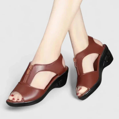 Calantha | Sophisticated Black Cutout Elegant Sandals