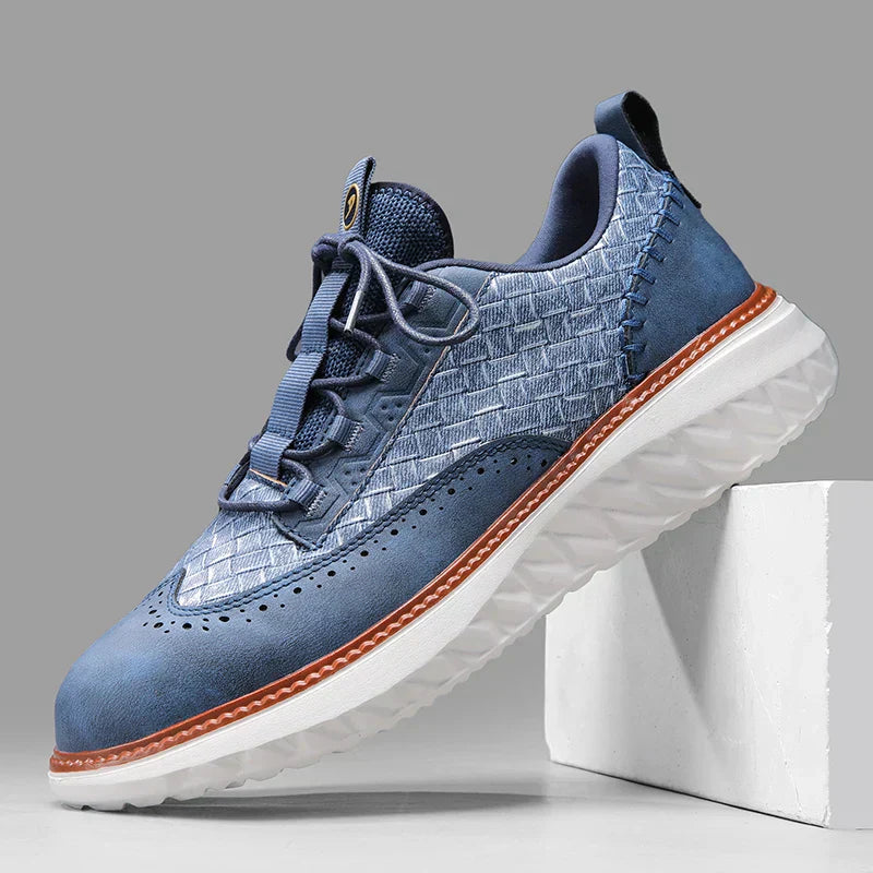 Kairos | Men's Lace Up Denim Platform Walking Sneakers