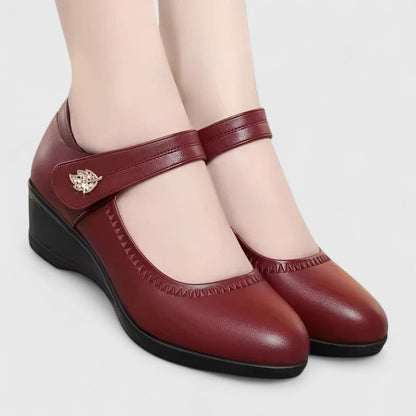 Calantha | Elegant Beige Mary Jane Orthopedic Shoes
