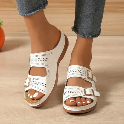 Calista | Black Adjustable Sandals