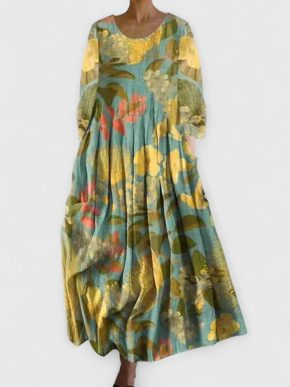 Calantha | Elegant Floral Stylish Midi Dress