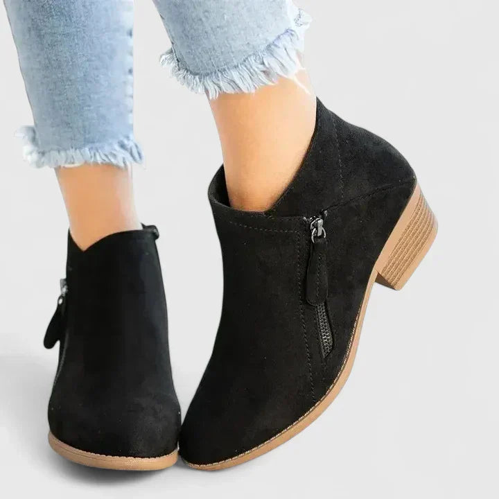 Calantha | Black Suede Orthopedic Boots