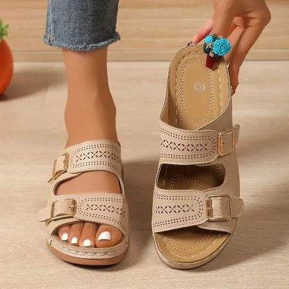 Calista | Black Adjustable Sandals