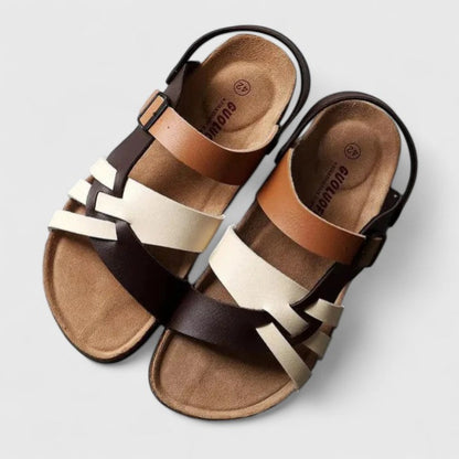 Calantha | Black Leather Elegant Sandals