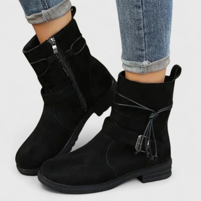 Alethea | Sophisticated Black Suede Boots