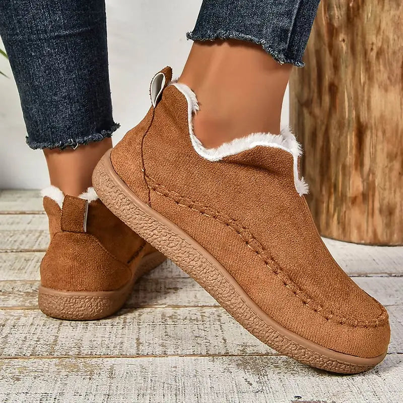 Aurelia | Beige Faux Shearling Orthopedic Boots