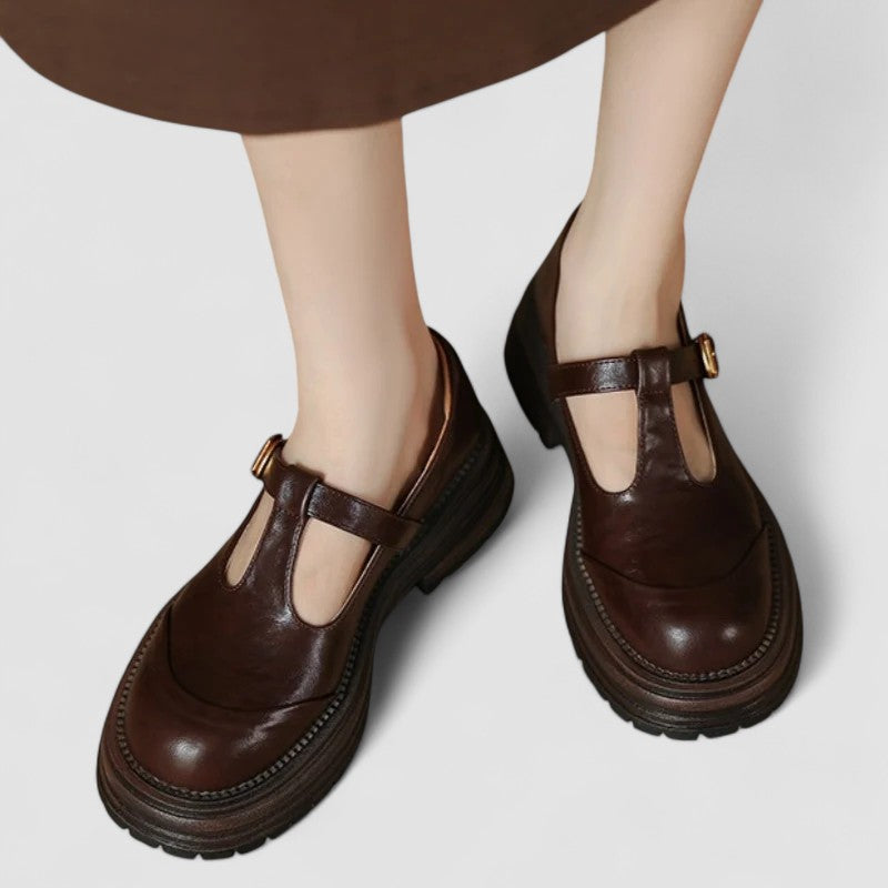 Calantha | Rich Brown Orthopedic Mary Jane Shoes