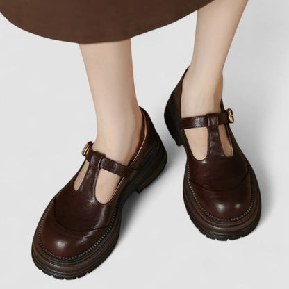 Calantha | Rich Brown Orthopedic Mary Jane Shoes