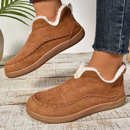 Aurelia | Beige Faux Shearling Orthopedic Boots
