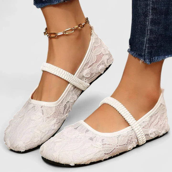 Calista | Lace White Orthopedic Shoes