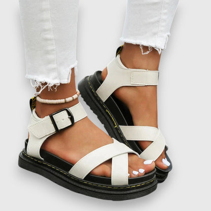 Calista | Black Strappy Orthopedic Sandals